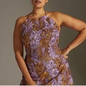 Anthropology embroidered dress